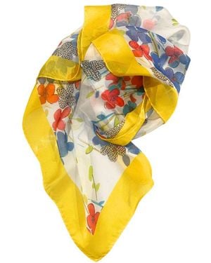Borbonese Yellow Silk Scarf
