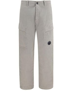 C.P. Company Grey Cotton Cargo Trousers