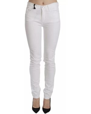 Dolce & Gabbana Crystal Embellished Skinny Jeans - White