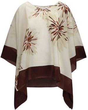Brunello Cucinelli Multicolour Silk Blouse - Natural
