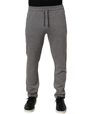 Dolce & Gabbana Drawstring Waistband Joggers - Grey