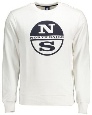North Sails White Cotton Jumper - Grey