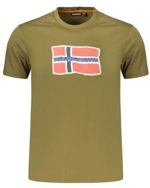 Napapijri Verde Cotton Men's T - Green
