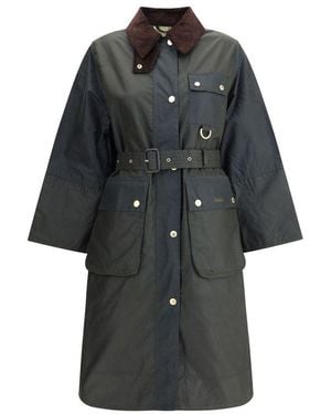 Barbour Milda Waxed Trench Coat - Black