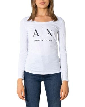 ARMANI EXCHANGE White Cotton Tops & T