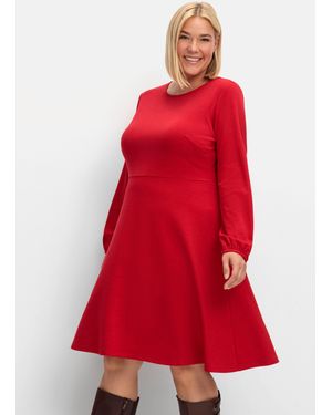 Sheego Kleid aus Interlock - Rot