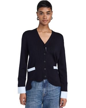 Ph5 Lilo Colour Blocked Merino Wool Cardigan - Black
