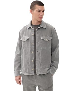 Save Khaki Wide Wale Shirt Jacket - Gray