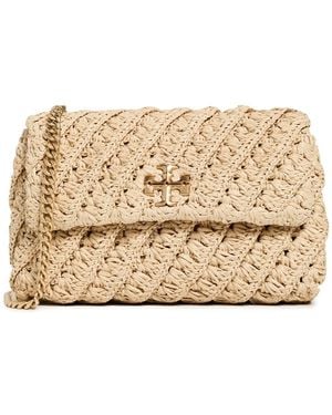 Tory Burch Kira Woven Small Convertible Shoulder Bag - Natural