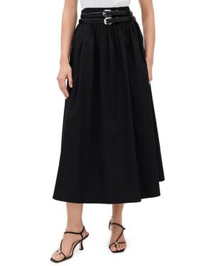 Pixie Market Thea Double Belted Skirt - Black