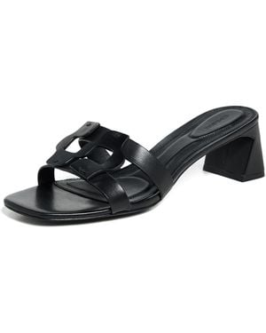 Jonathan Simkhai Monogram Block Heels - Black