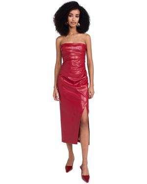 Cinq À Sept Vegan Leather Adira Dress - Red