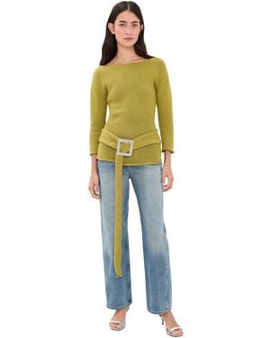 YELLOW THE LABEL Tiffy Cotton Knit Pullover - Blue