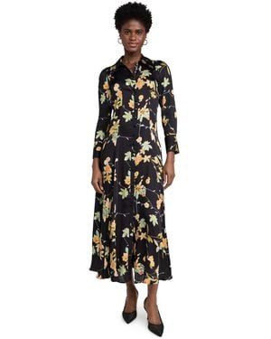 byTiMo Satin Button Down Dress - Black