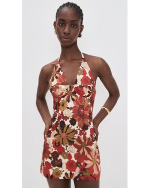 sir camellia mini dress Sir Camellia Mini Dress With Blue Floral Print
