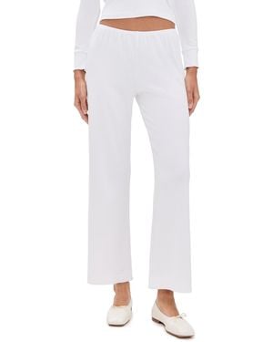 DONNI. The Baby Rib Scallop Pants - White