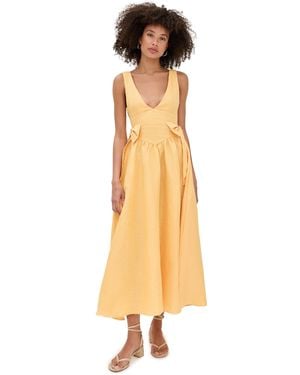 Vrg Grl Daphne Linen Midi Dress - Multicolor