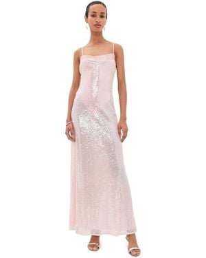 Runaway the Label Illiana Sequin Bodysuit Maxi Dress - Pink