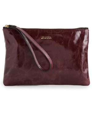 クラッチバッグ Powden Ge Clutch - Isabel Marant - Nylon - Black POWDEN クラッチバッグ 女性 black-white | ISABEL MARANT 公式