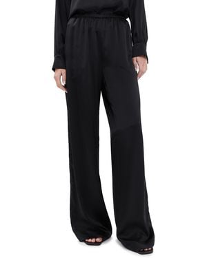 SABLYN Lexi Low Relaxed Silk Pull On Pants - Black