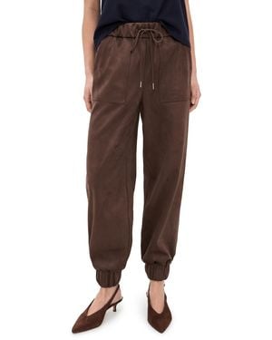 Le Bos Remy Faux Suede Sweatpants - Black