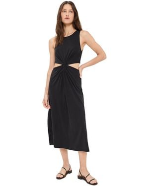 Beyond Yoga Around The World Front Twist Dress - Black