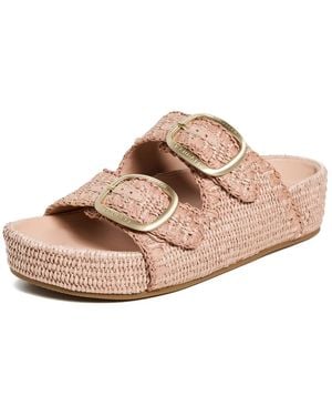 Loeffler Randall Theo Two Band Sandals Wedge Shoes 9.5 B - Pink