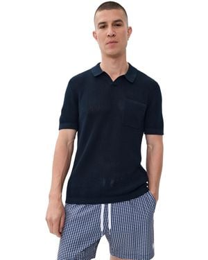 Rhone Coastal Johnny Collar Polo - Blue