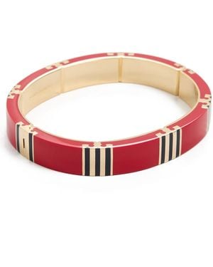 Tory Burch T Stripe Bangle - Red