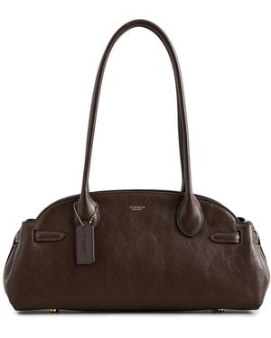 COACH Glazed Leather Empire Carryall 34 - White