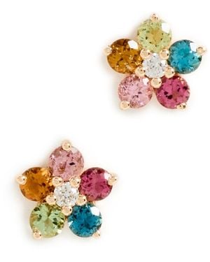 Ariel Gordon Tourmaline And Diamond Aurora Studs - Multicolor
