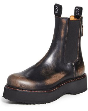 R13 Single Stack Chelsea Boots - Black