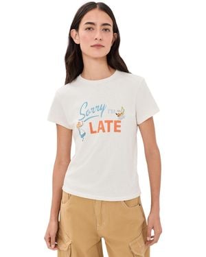 RE/DONE Redone X Disney Alice Late Classic Tee - White