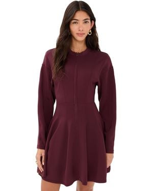 Ulla Johnson Ansel Mini Dress With Zipper Front - Red