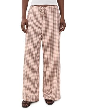 DONNI. The Tencel Plaid Tie Pants - Pink