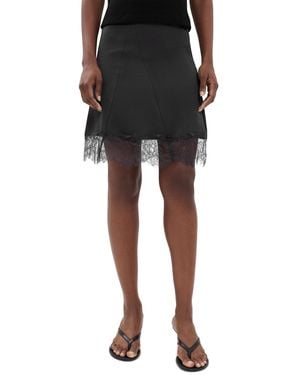 Lioness Skin Midi Skirt - Black