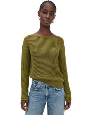 Theory Easy Open Neck Sweater - Green