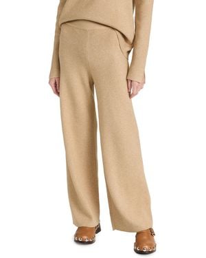 English Factory Knit Wide Pants - Natural