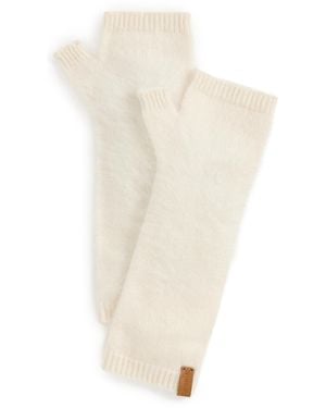 Vince Brushed Cashmere Arm Warmers - White