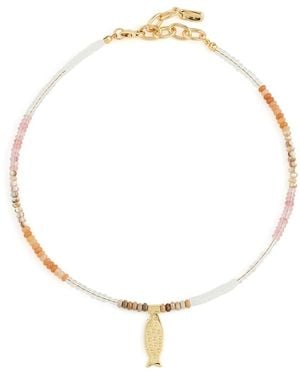 Logan Tay Beaded Fish Necklace - White