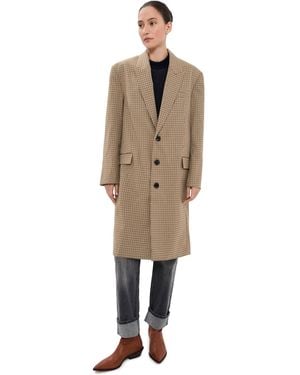 Tibi Menswear Tech Twill Tailored Midi Coat - Natural