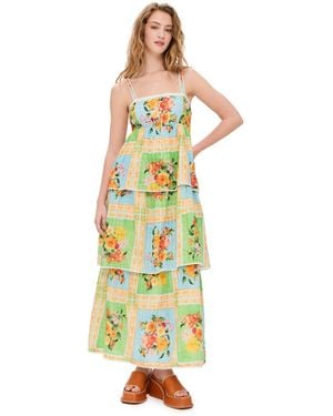 Show Me Your Mumu Satin Claire Midi Dress in White | Lyst