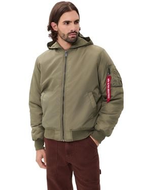 Alpha Industries Oxford Nylon Bomber Jacket - Green