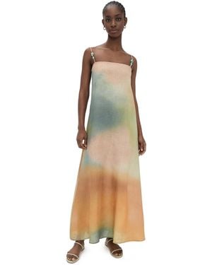 STAUD Laura Linen Dress - Multicolor