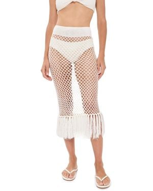Bahia Maria Juliana Midi Coverup Skirt - White