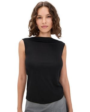 Wayf Celeste Drape Back Top - Black