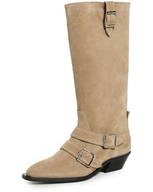 Alohas Ryder Suede Leather Boots - Natural