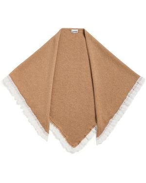 Ganni Triangular Scarf Tiger's Eye - White