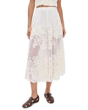 Sea Arielle Lace Flared Pants - Natural