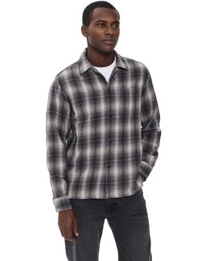 Far Afield Kali Check Busey Button Down Shirt - Black